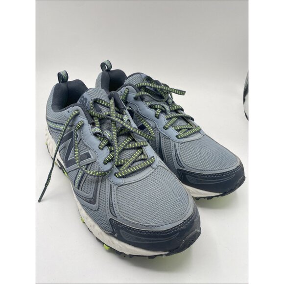 New Balance 410 v5  trail running shoe Gray/Lime Green/Navy 2017 Womens Size 10 - Picture 1 of 5